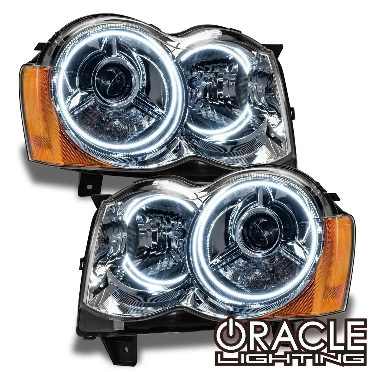 Oracle Lighting Oracle Lighting 2008-2010 Jeep Grand Cherokee Pre-Assembled LED Halo Headlights - HID