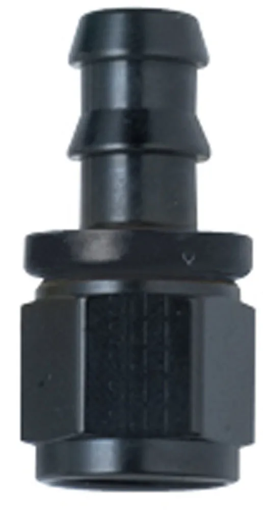 Fragola Performance Systems Hose Fitting #4 Straight Push Lock Black