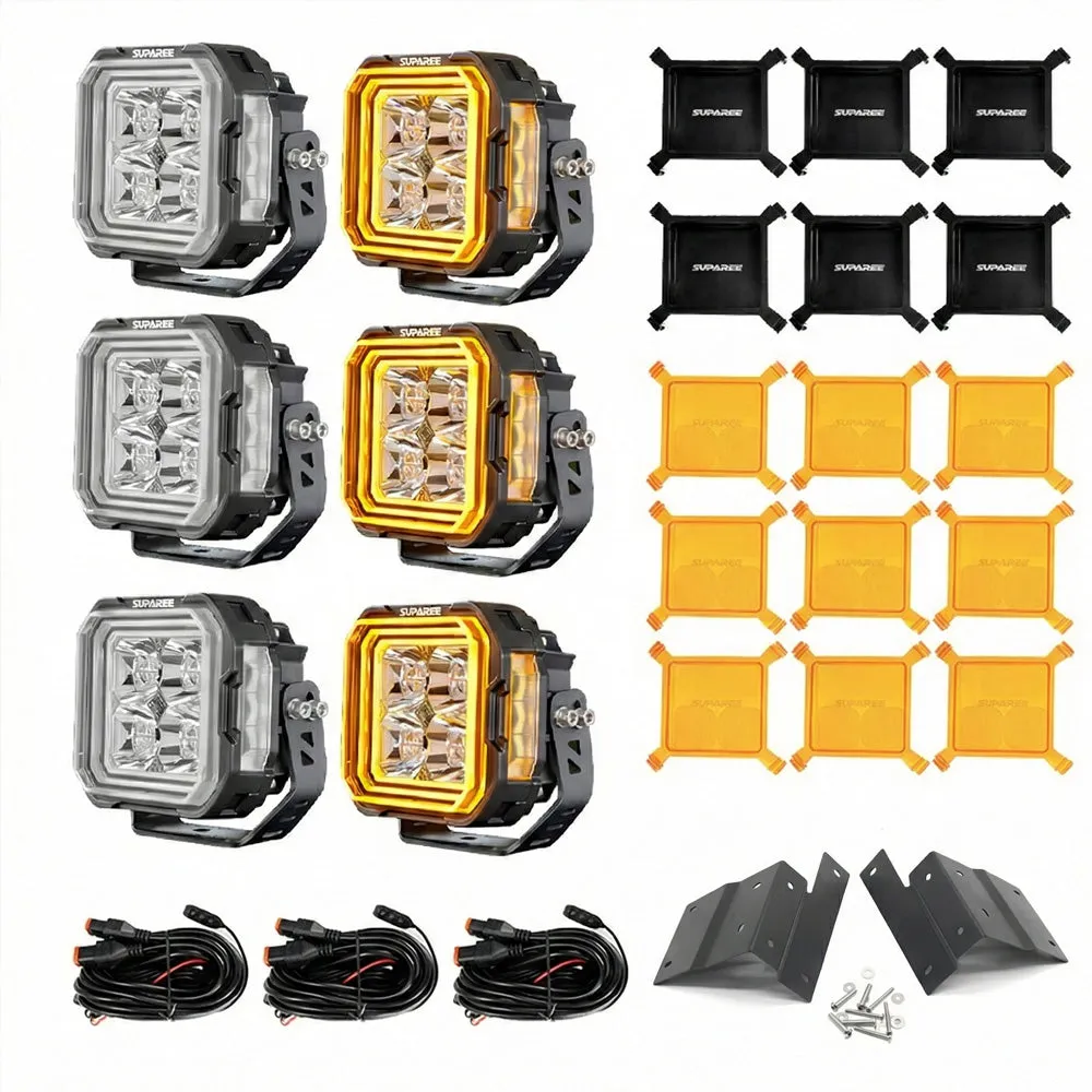 5 Inch LED Pod Lights White + Amber Dual-Mode for Jeep Wrangler JL/ Gladiator JT product image