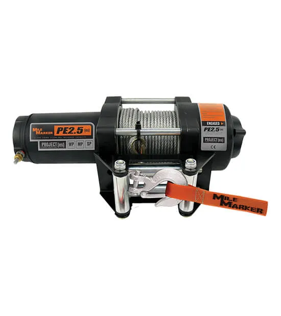 2500 LB Winch Waterproof 12V Motor w/3/16 x 42 Foot Steel Cable PE2.5 ES Mile Marker product image