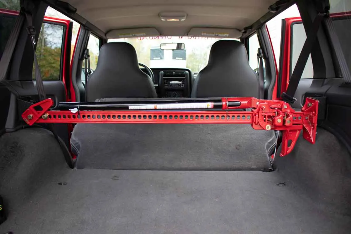 Fishbone Offroad Rear Seat Hi-Lift Jack Mount for 1984-2001 Jeep Cherokee FB25314 product image