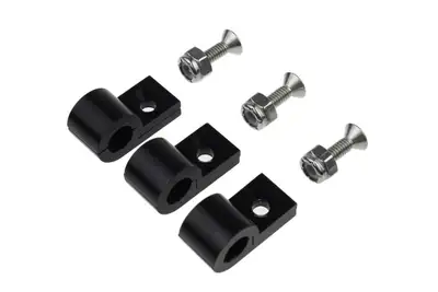 Redhorse Performance 3/8 Black Aluminum Line Clamps 6pcs/Pkg