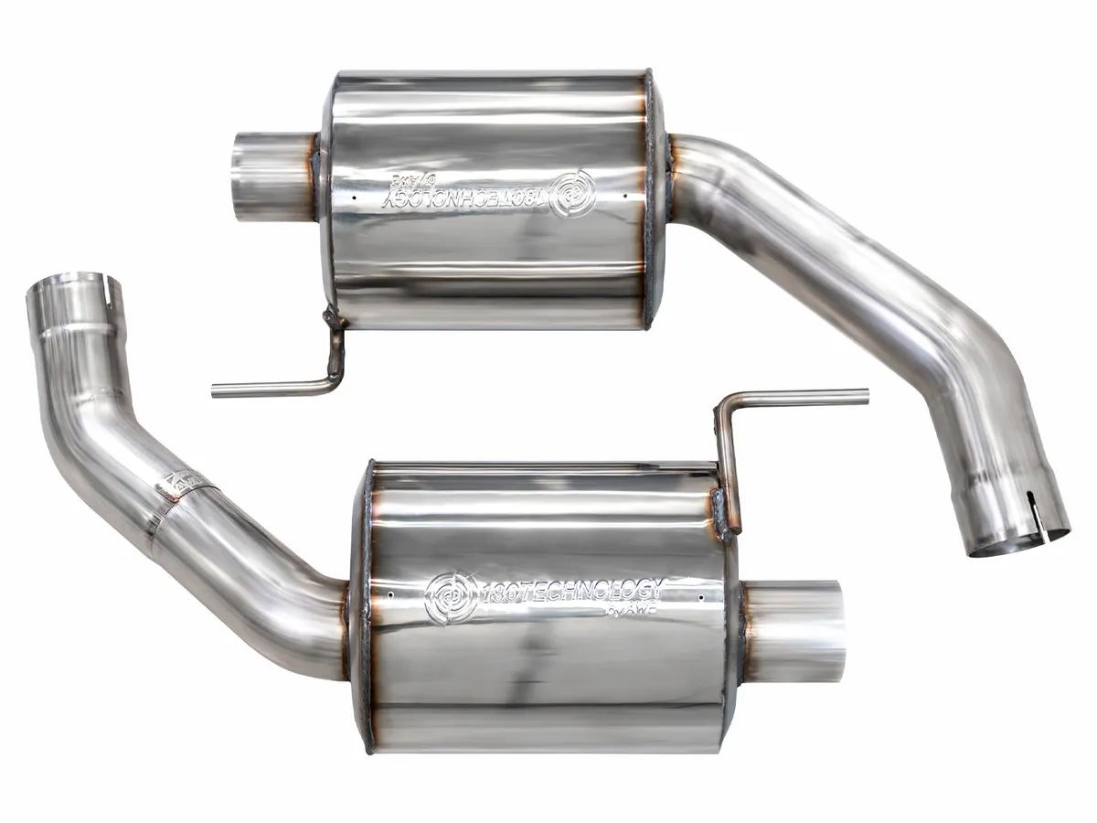 AWE Touring Edition Exhaust for S650 Ford Mustang GT Fastback - Dual Diamond Black Tips product image