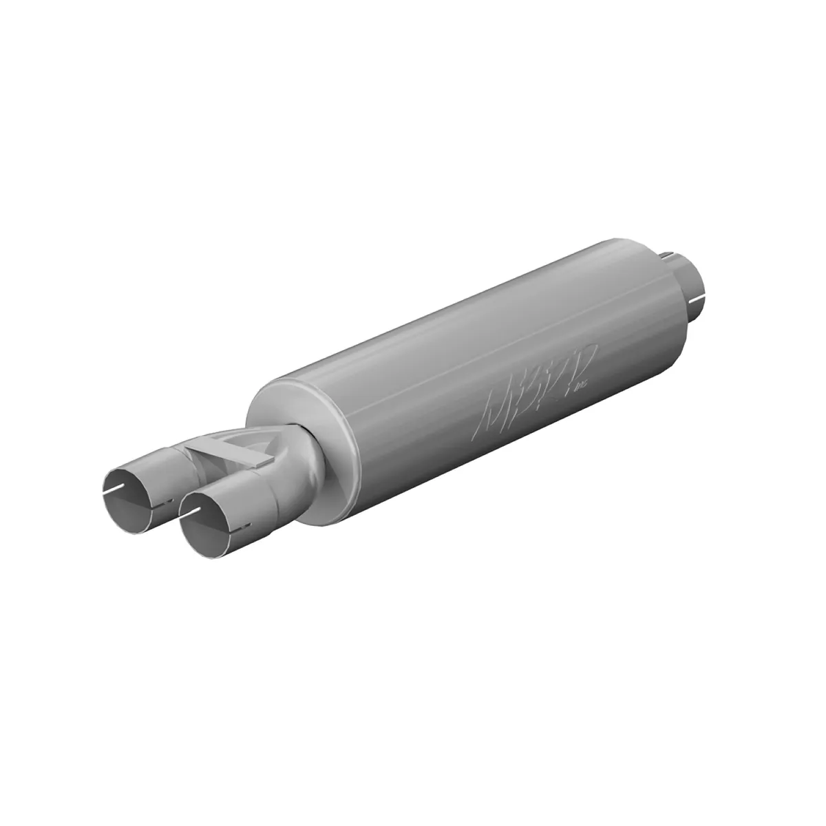 Garage Parts XP Series Muffler; 3 in. Inlet/2.5 in. Outlet Diameter; 6 in. x 20 in. Body; 30 in. Overall Length; Dual Mild Tone; T409 Stainless Steel; product image