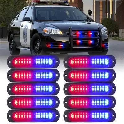 Xprite Flush Mount Side Marker Emergency Strobe Light - Set of 4 | Alert 12 Series