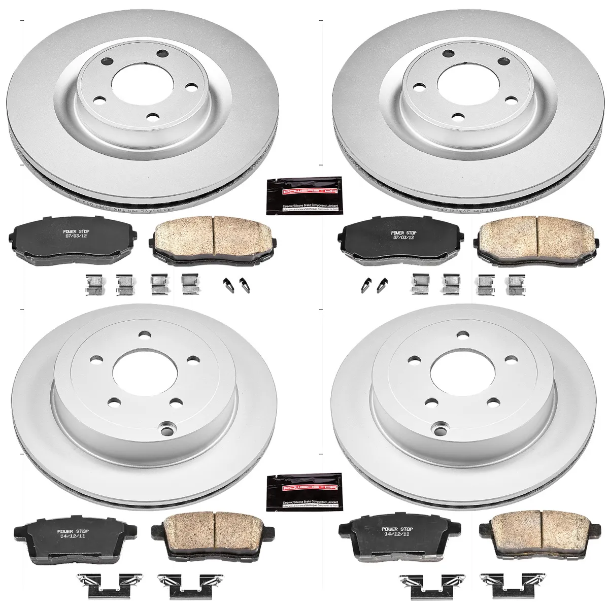 Z17 Geomet Coated Rotor Kit: Genuine Geomet Fully Coated Rotors; Ceramic Pads W/Hardware product image