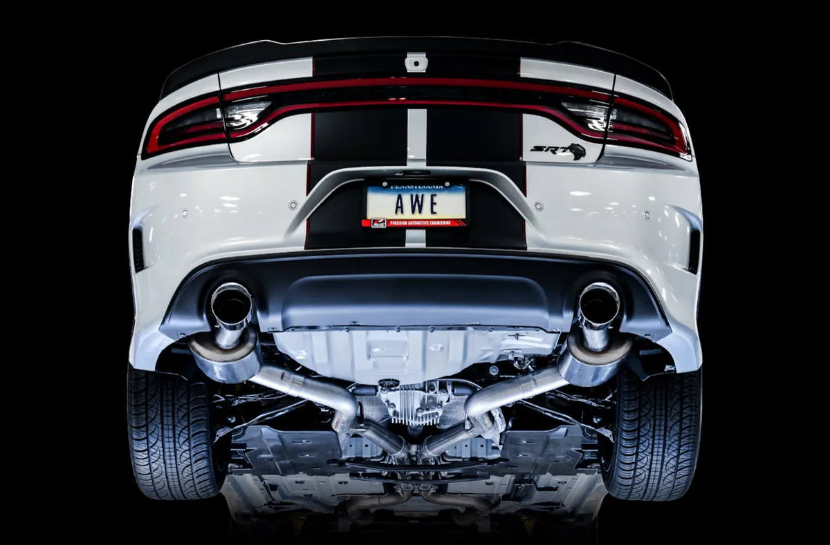 AWE Touring Edition Exhaust for 15+ Charger 6.4 6.2 SC - Non-Resonated - Diamond Black Tips product image