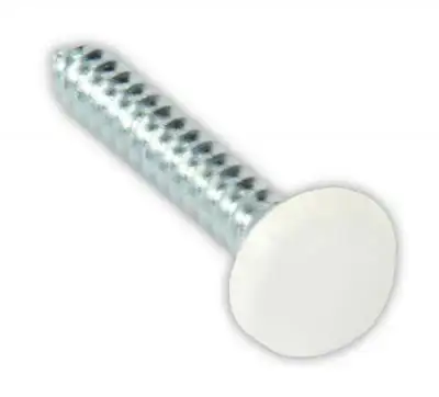 JR Products Kappet Screws W/Covers White