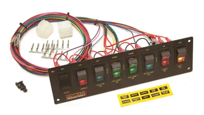 Painless Wiring 8-Switch Panel; Non-Fused; Dash Mount; Use w/PN[50001];
