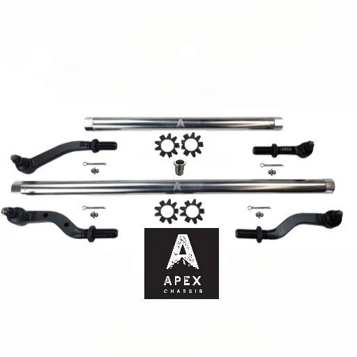 Kit601 - Jeep JK - For Axle Upgrade Options Only - 2.5 Ton Tie Rod & Drag Link Assembly - Polished Aluminum product image
