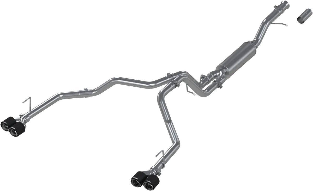 21-Present Chevrolet/GMC Tahoe/Yukon 3 Inch Cat Back Dual Split Rear Exhaust System, Armor Pro T304SS with Quad Carbon Fiber Tips MBRP product image