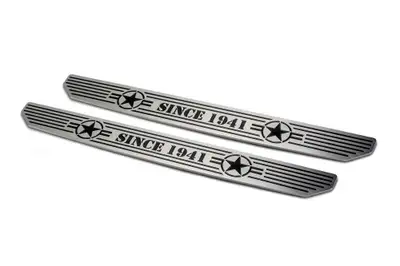 DV8 Offroad DV8 Offroad D-JL-180014-STR4 Rear Sill Plates with in.Since 1942 in. Logo