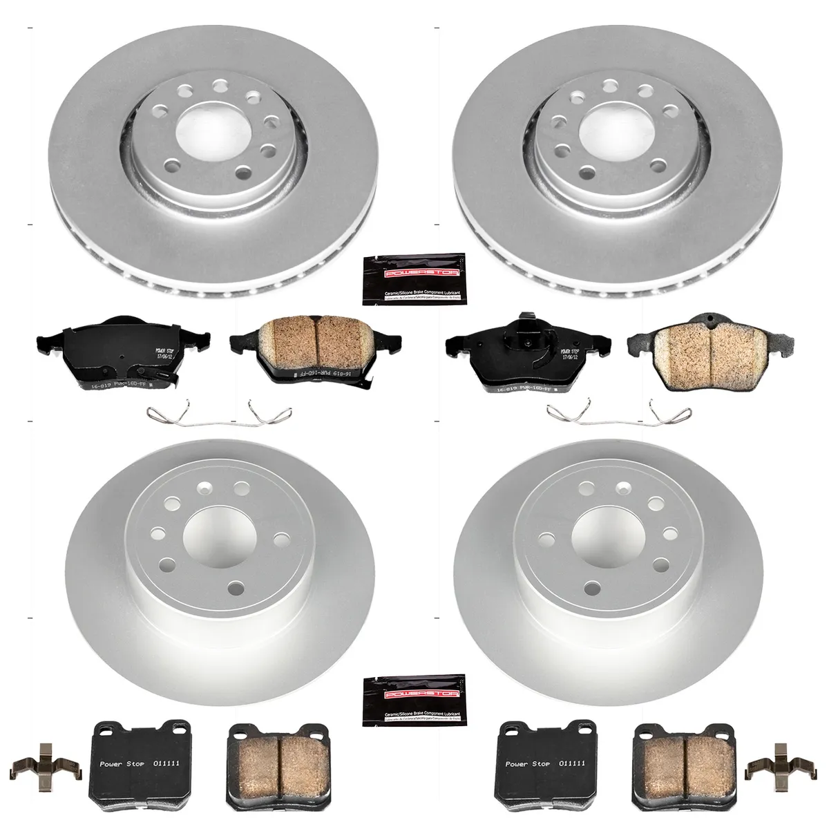 Z23 Sport Geomet Coated Rotor Kit For European Vehicles: Genuine Geomet Fully Coated Rotors; Carbon-Fiber Ceramic Pads W/Hardware product image
