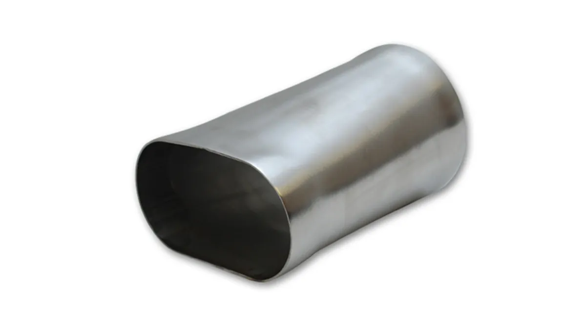 Stainless Steel Transitions; 4 in. Nominal Oval Size; 4 in. Round Size; 6 in. Length; 304 Stainless Steel; product image