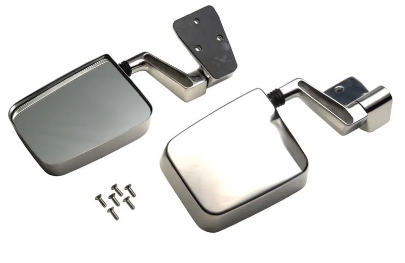 Jeep YJ/TJ Mirror Kit Pair 88-06 Wrangler YJ/TJ Polished Silver Kentrol product image