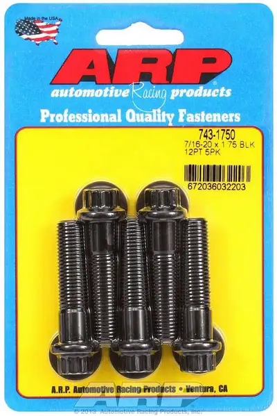 ARP Auto Racing 716-20 x 1.750 12pt black oxide bolts