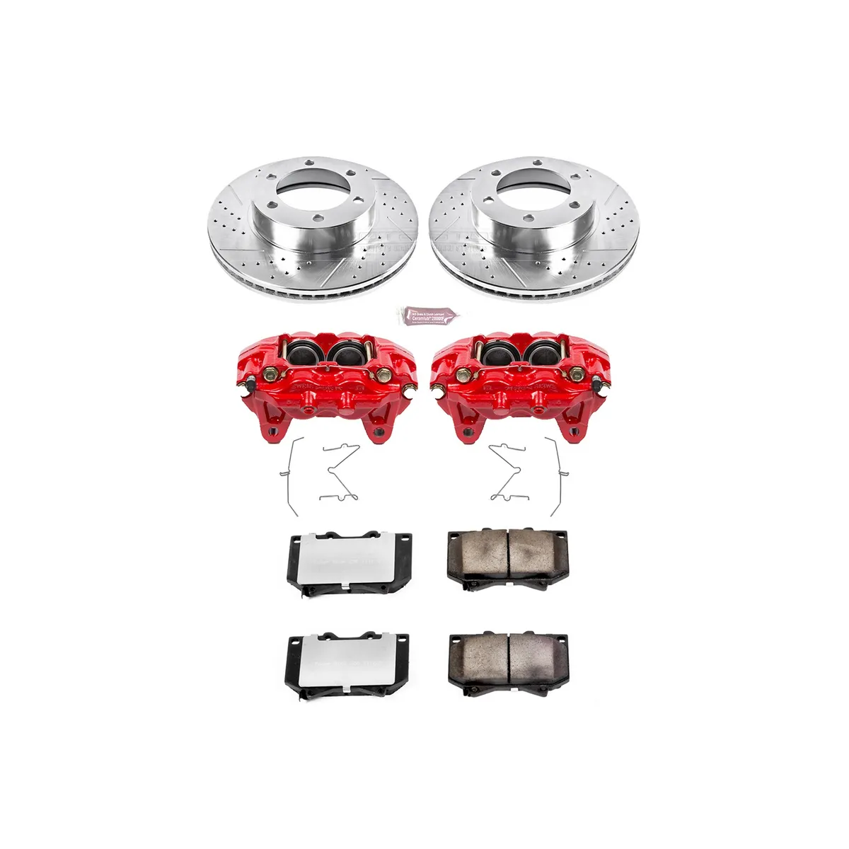 Z36 Truck/Tow Upgrade Kit: Drilled/Slotted Rotors; Carbon-Fiber Ceramic Pads; Powder Coated Calipers product image