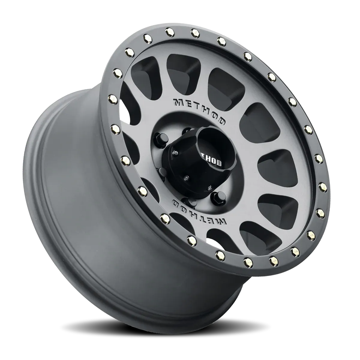 Aluminum Wheels 17x8.5 NV MR305 Bolt Pattern 6 On 135 Offset 0 Lip Size 1.3 Titanium TT Matte Black Lip Method product image