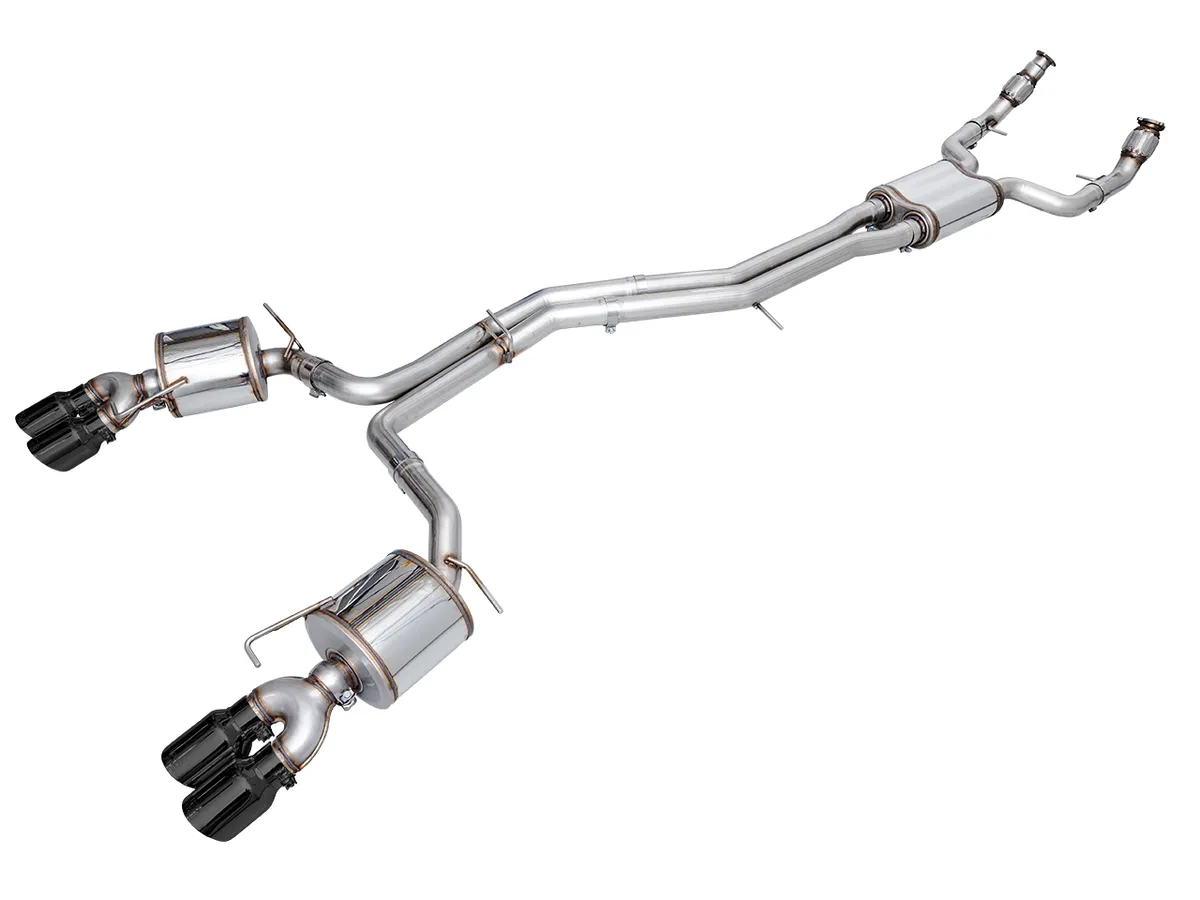 AWE Track Edition Exhaust for Audi C8 S6/S7 - Diamond Black Tips product image