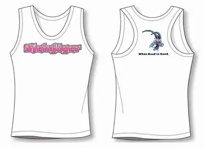 Steinjager Steinjäger White with Shield Tank Tops Size XXL