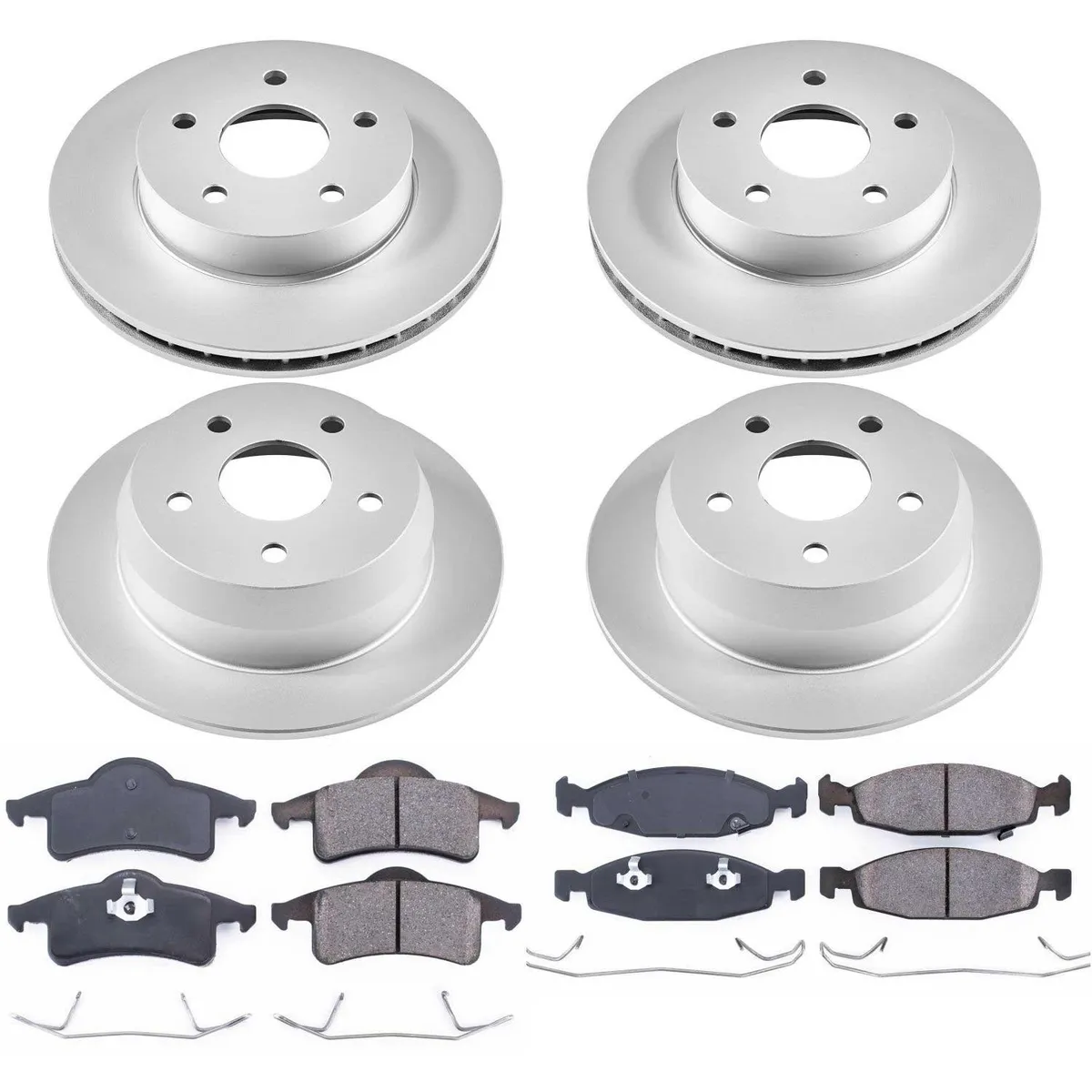 Z17 Geomet Coated Rotor Kit: Genuine Geomet Fully Coated Rotors; Ceramic Pads W/Hardware product image