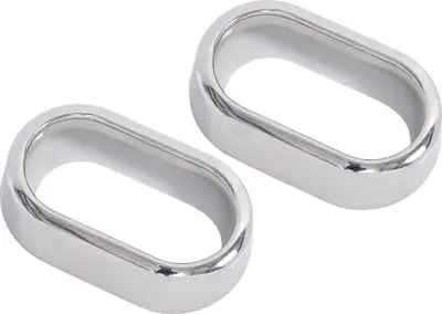 Kentrol Jeep JK Interior Door Handle Bezels Pair 07-10 Wrangler JK Polished Silver Kentrol