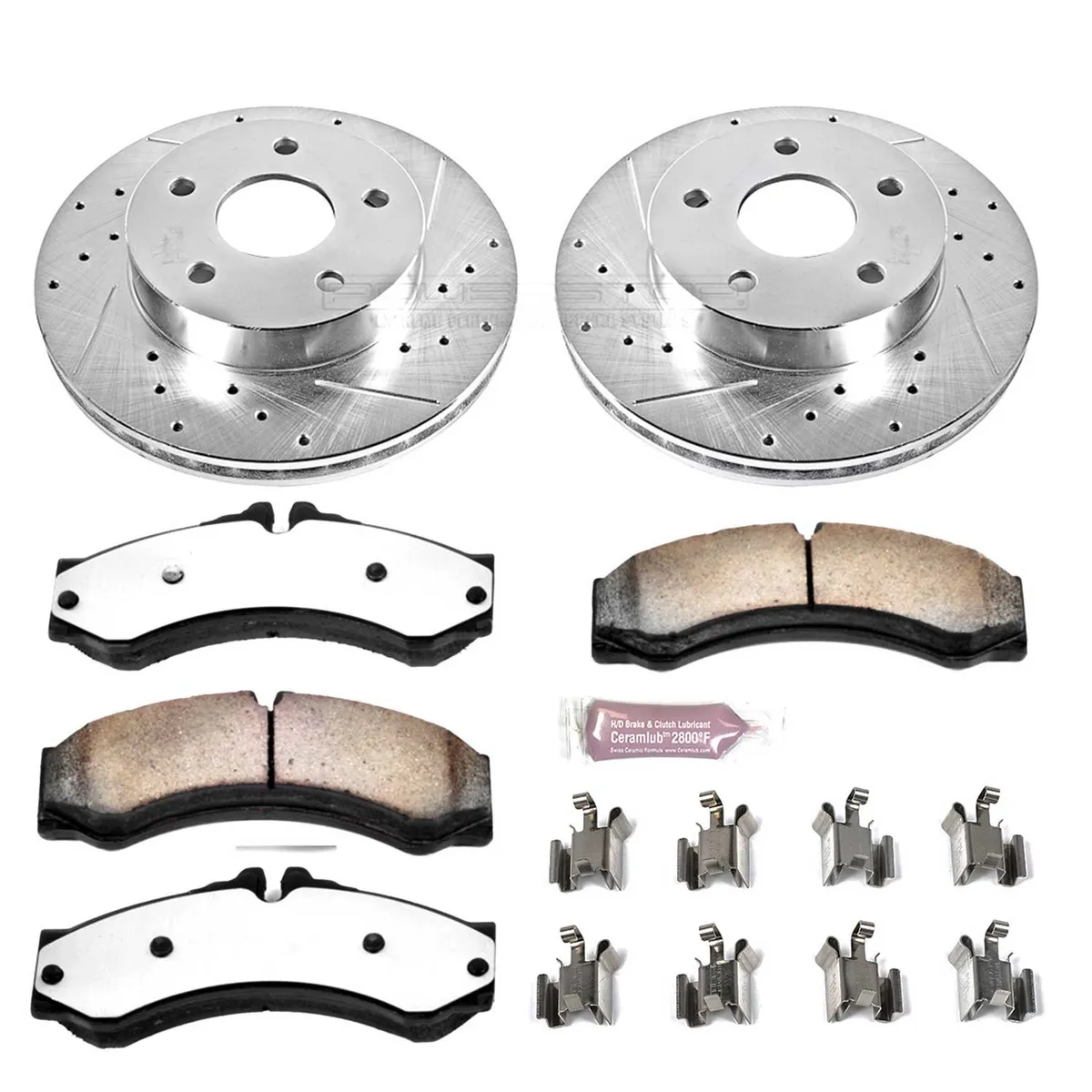 Z36 Truck/Tow Upgrade Kit: Drilled/Slotted Rotors; Carbon-Fiber Ceramic Pads W/Hardware product image