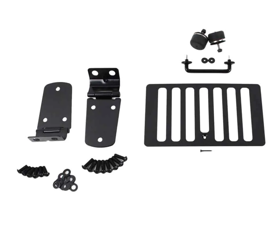 Jeep TJ Hood Kit Without Hood Catch 98-06 Wrangler TJ Powdercoat Black Kentrol product image