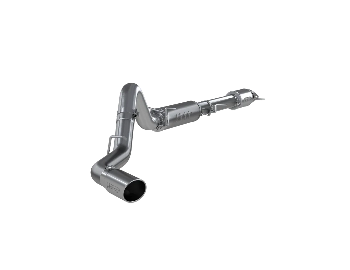 Armor Lite Cat Back Exhaust System; 4 in. Tubing; Single Side Exit; 5 in. Outlet Diameter Tips; Aluminized; product image