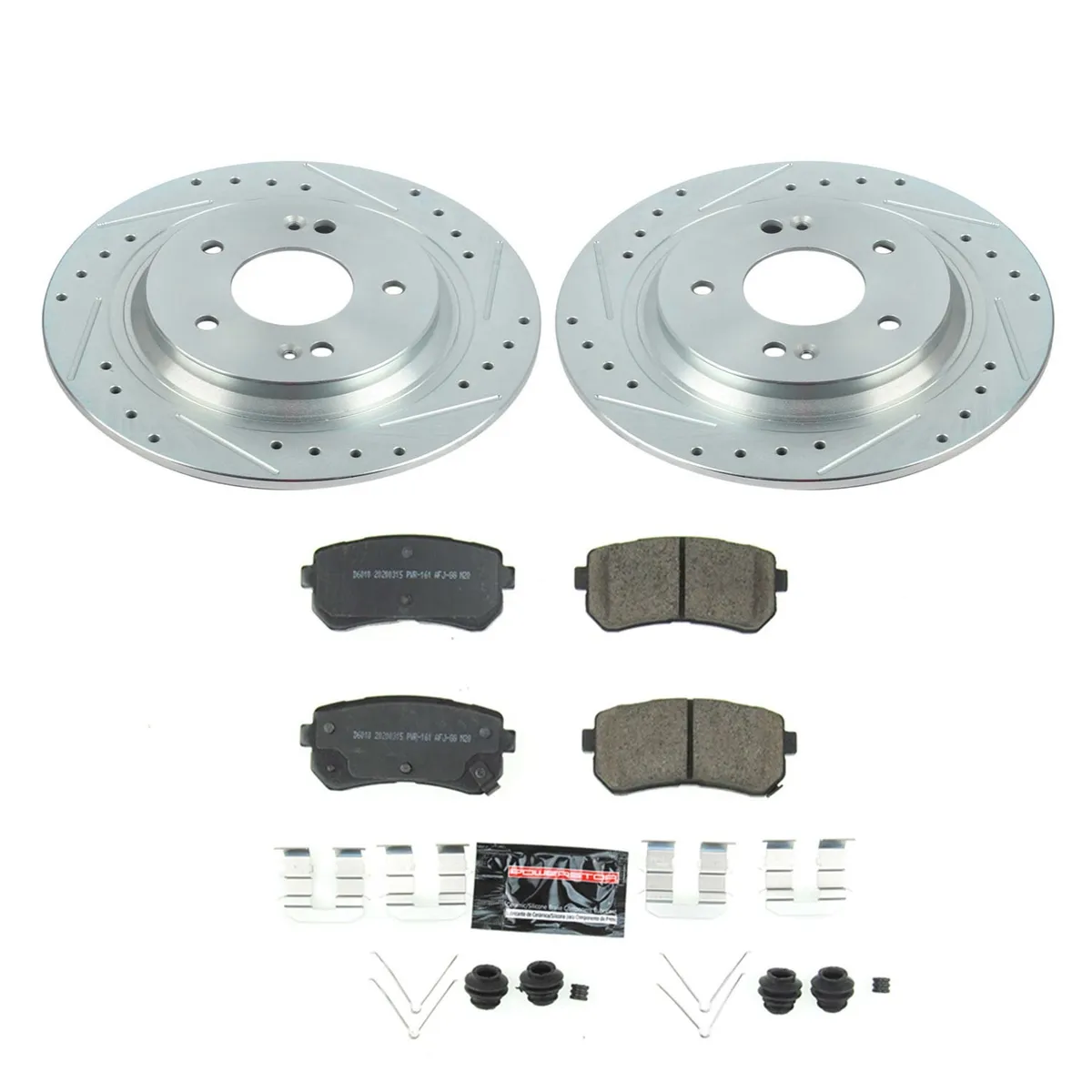 Z23 Evolution Sport Upgrade Kit: Drilled/Slotted Rotors; Carbon-Fiber Ceramic Pads W/Hardware product image
