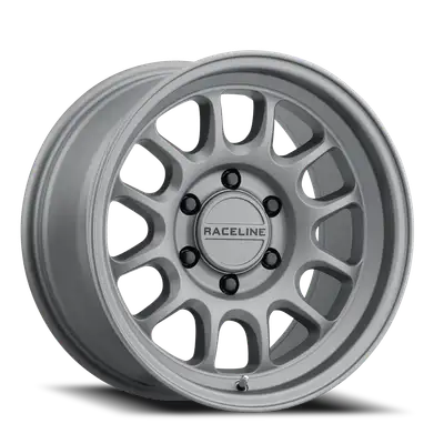 Raceline Wheels Aluminum Wheels 20x9 Rogue 958T Titanium Gray 0 Offset 6 on 139.7 Bolt Pattern 106.1 Bore Raceline