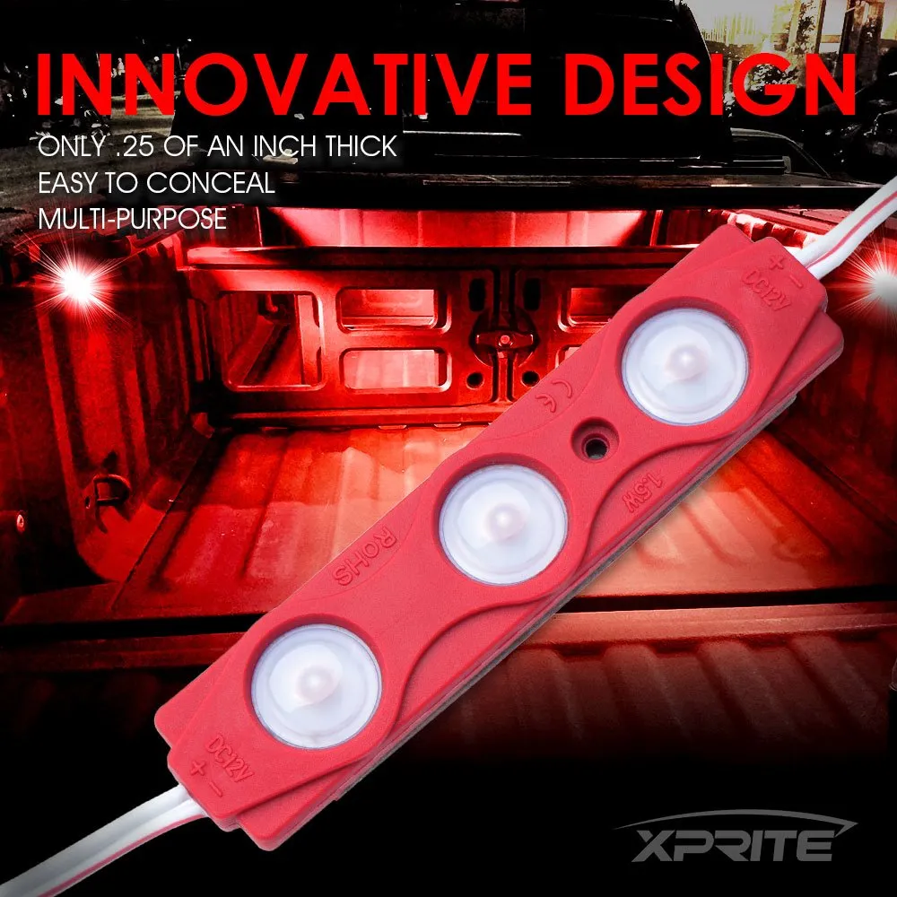 Xprite Xprite 8 LED Rock Light Pods Truck Bed Lighting Kit with Switch