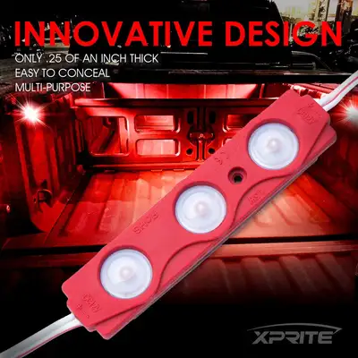 Xprite Xprite 8 LED Rock Light Pods Truck Bed Lighting Kit with Switch