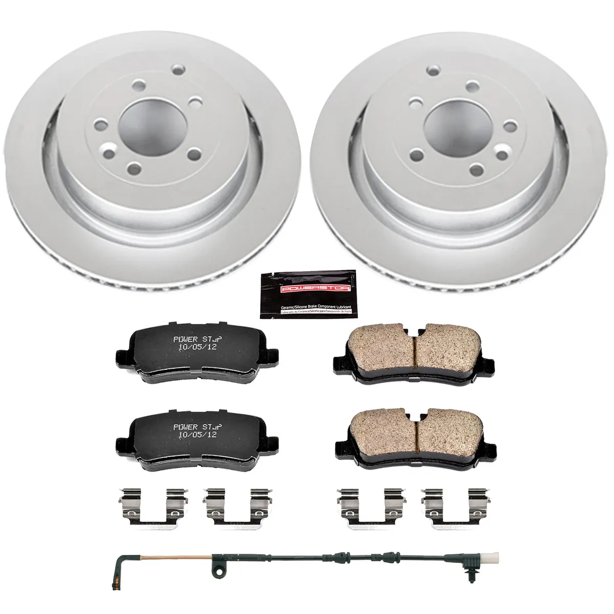 Z23 Sport Geomet Coated Rotor Kit For European Vehicles: Genuine Geomet Fully Coated Rotors; Carbon-Fiber Ceramic Pads W/Hardware; Pad Sensors product image