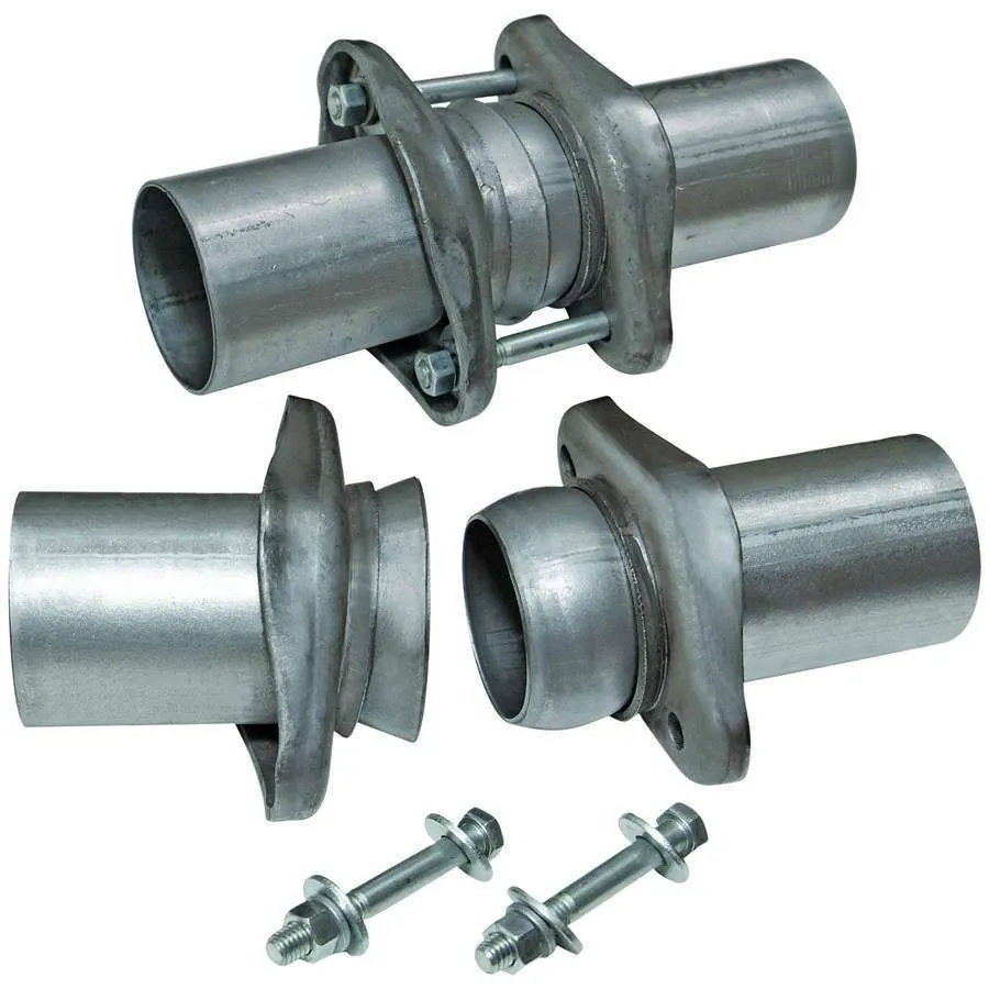 Flowmaster "Header Collector Ball Flange Kit, 3.00"" To 3.00"", Requires Welding, 16 Gauge Aluminized Steel: 1 pr"