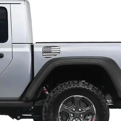 Under The Sun Inserts Black & Clear Flag Gas Cap Decal for JT or Gladiator