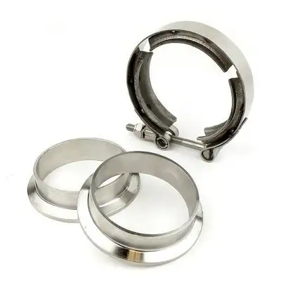 Pypes Performance exhaust V-Band Exhaust Clamp 2.5 in Natural 304 Stainless Steel Pypes Exhaust