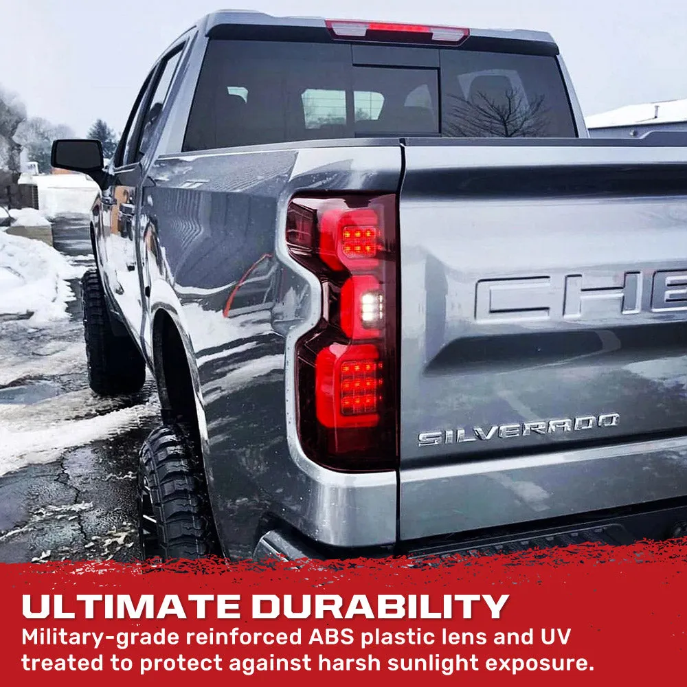 Chevy Silverado 2500/3500 20-23 Ultra Bright OLED Tail Lights (Replaces Factory/OEM Halogen Tail Lights Only) - Multiple Lens product image