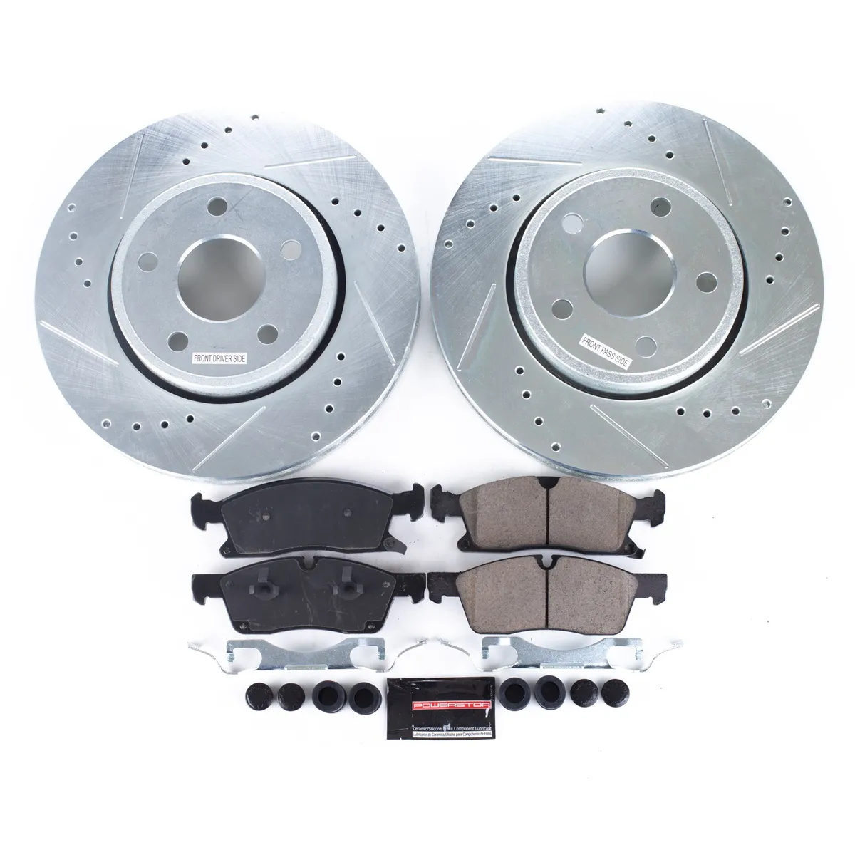 Z23 Evolution Sport Upgrade Kit: Drilled/Slotted Rotors; Carbon-Fiber Ceramic Pads W/Hardware product image
