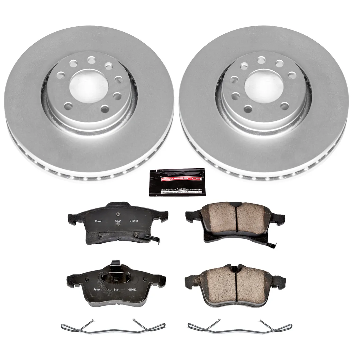 Z23 Sport Geomet Coated Rotor Kit For European Vehicles: Genuine Geomet Fully Coated Rotors; Carbon-Fiber Ceramic Pads W/Hardware product image