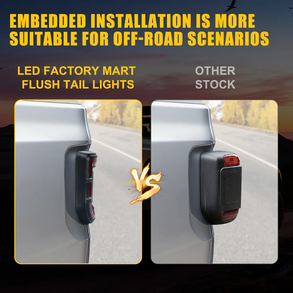 Premium Flush Mount LED Tail Lights for Jeep Gladiator JT 2020-2026 product image