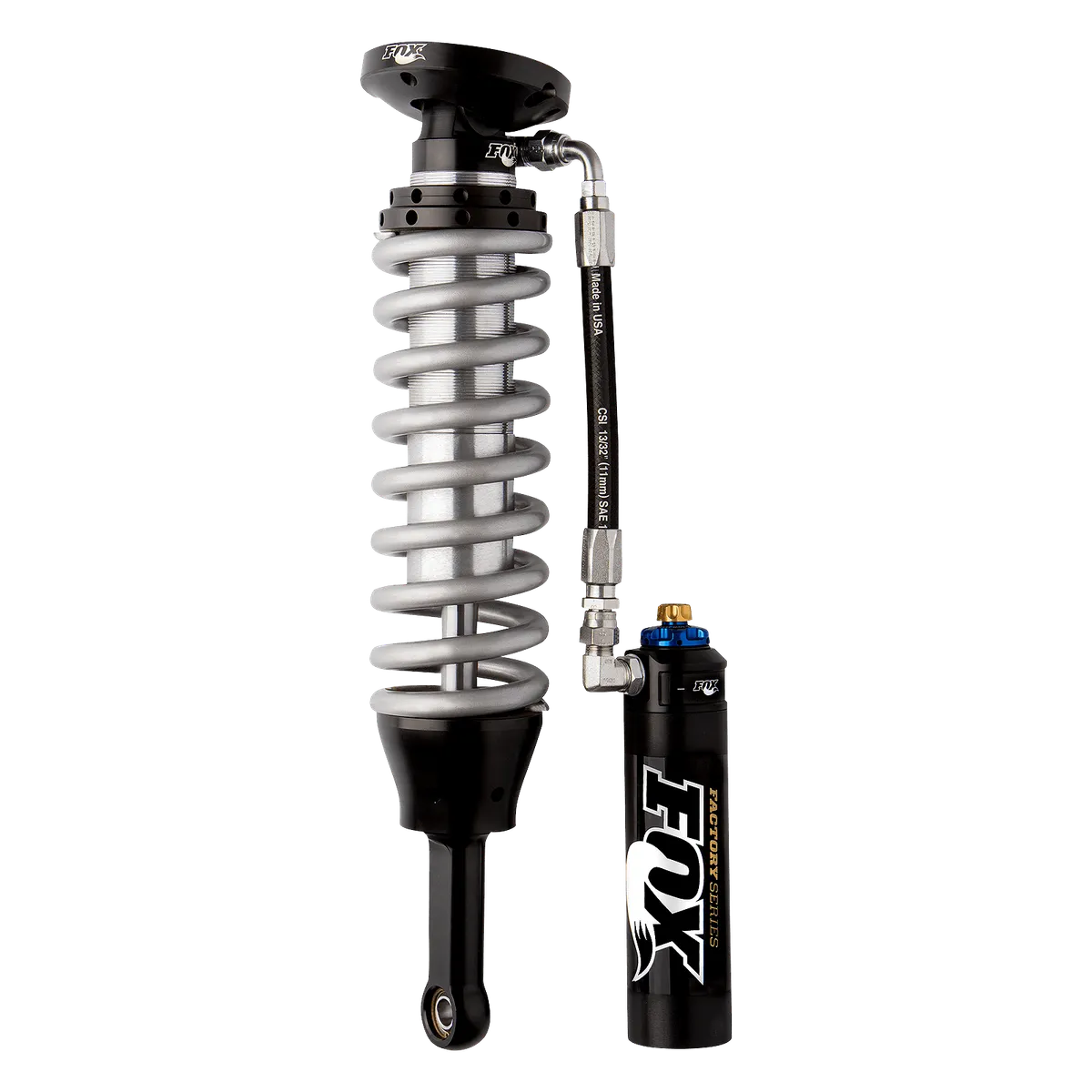 05-Up Toyota Tacoma 4WD & 2wd Prerunner w/ UCA Front Coilover Factory Race 2.5 Remote Reservoir 4.9 Inch 0-3 Inch Lift Dual Speed Compression Adjuster Fox Offroad Shocks product image