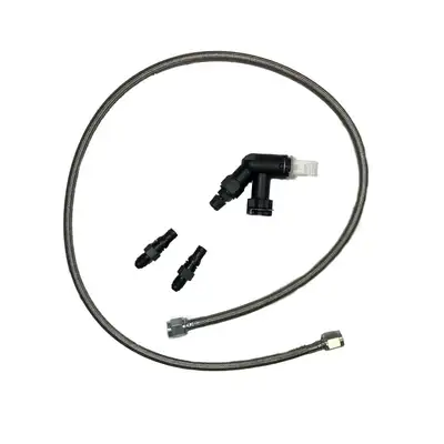 McLeod McLeod 139252 Stainless Steel Braided Line: Double -4 AN: Female: 36 in.: w/Bleeder