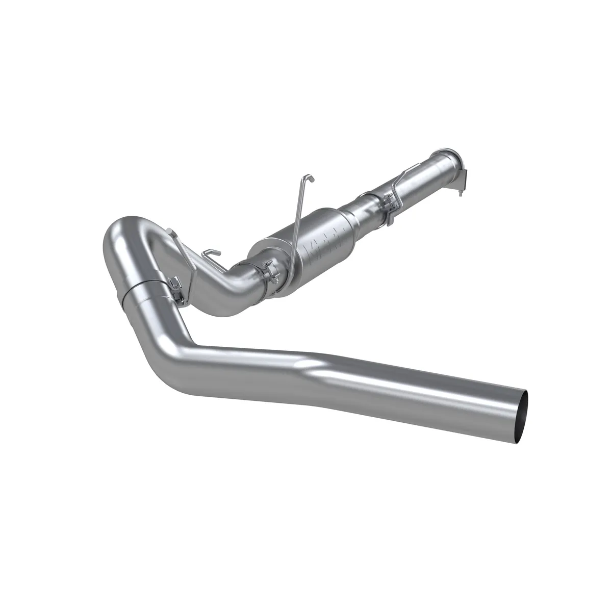 Armor Lite Cat Back Exhaust System; 4 in.; Incl. 4 in. Turbo Down Pipe/Ext. Pipe/Muffler/Over Axle Pipe/Tailpipe/Hardware; No Tip; Single Side Exit; Aluminized; product image