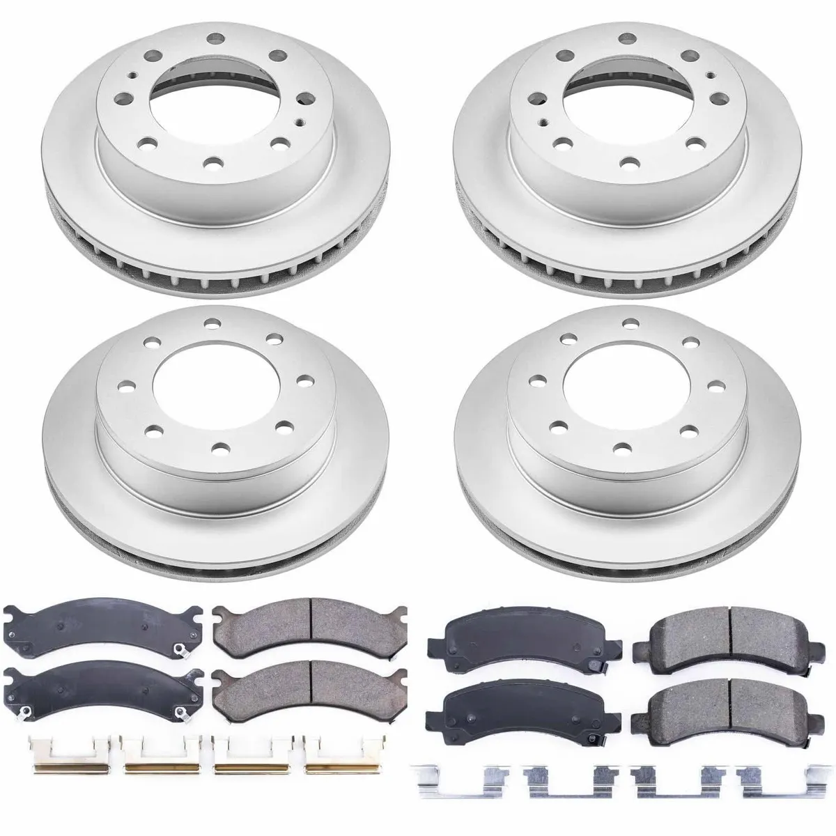 Z17 Geomet Coated Rotor Kit: Genuine Geomet Fully Coated Rotors; Ceramic Pads W/Hardware product image