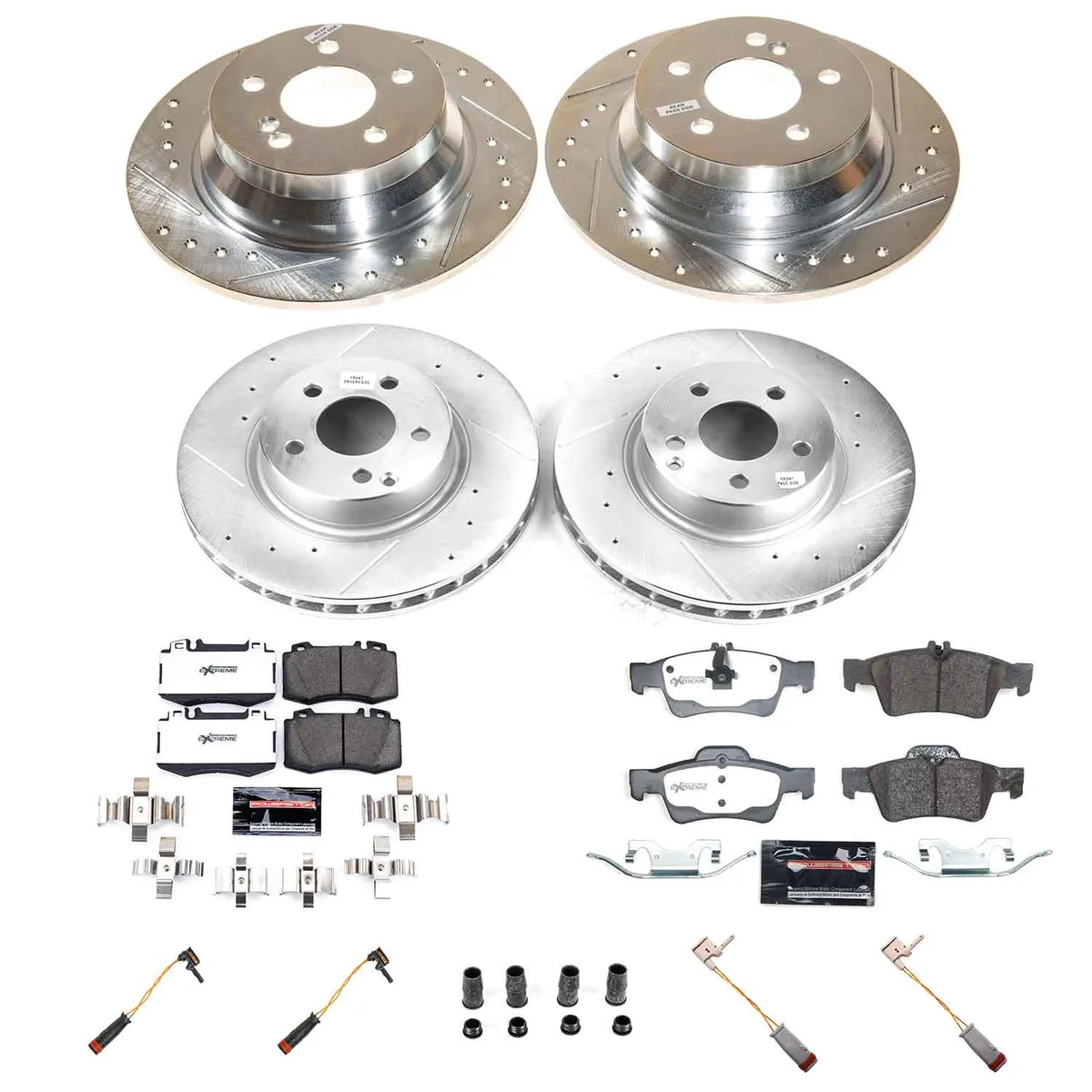 Z26 Street Warrior Upgrade Kit: Drilled/Slotted Rotors; Carbon-Fiber Ceramic Pads w/Hardware; Pad Sensors product image