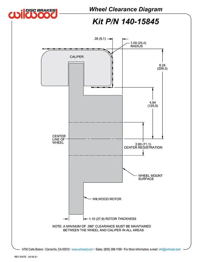 Kitrearepbfnslbig Fordnew Style 2.50 Offset14.00 Rotor product image