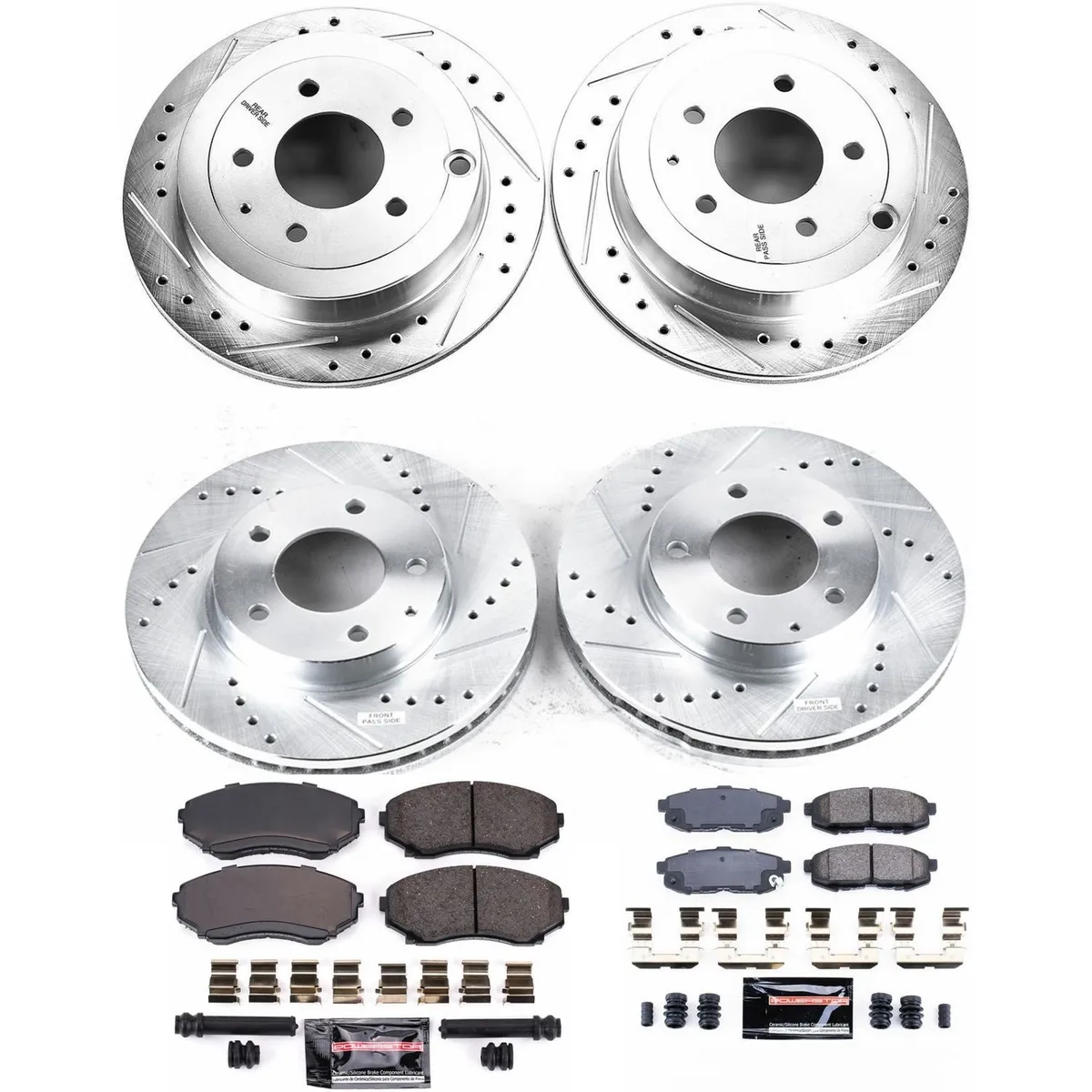 Z23 Evolution Sport Upgrade Kit: Drilled/Slotted Rotors; Carbon-Fiber Ceramic Pads W/Hardware product image