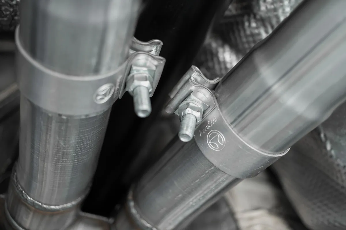 Armor Lite Cat Back Exhaust System; 2.5 in.; Incl. Front Pipe/Mid Pipes/Mufflers/Hardware; w/o Tips; Dual Rear Exit; Aluminized; product image