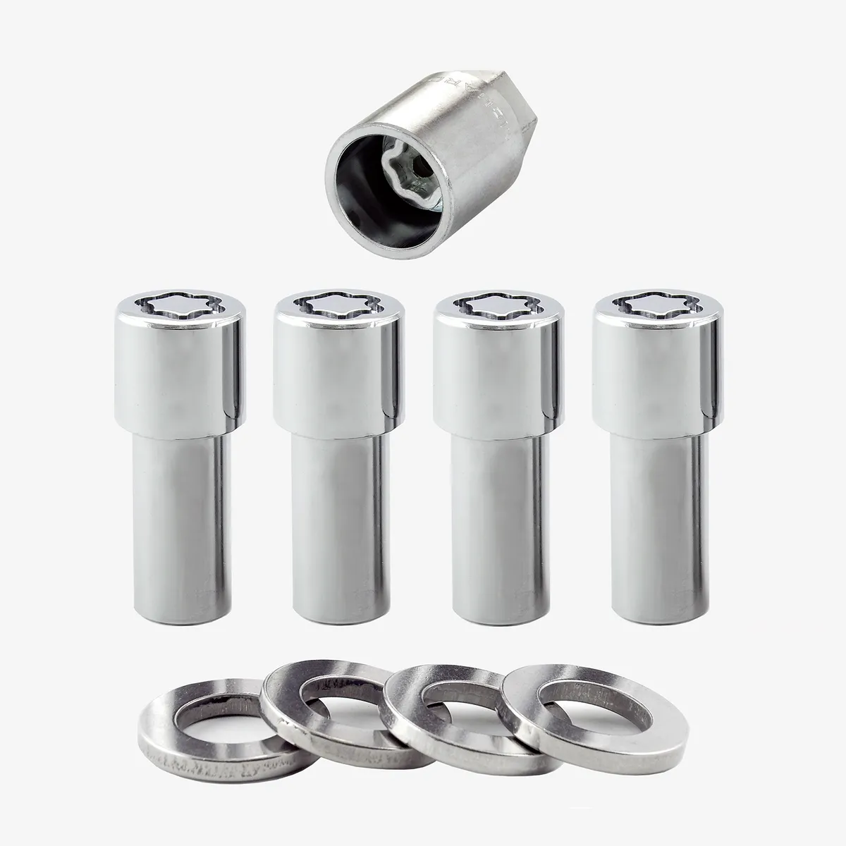 Wheel Lock Set 1/220 Nut Xlong 1.365 in Shank Dual 3/4 & 13/16 Hex 2.165 in product image